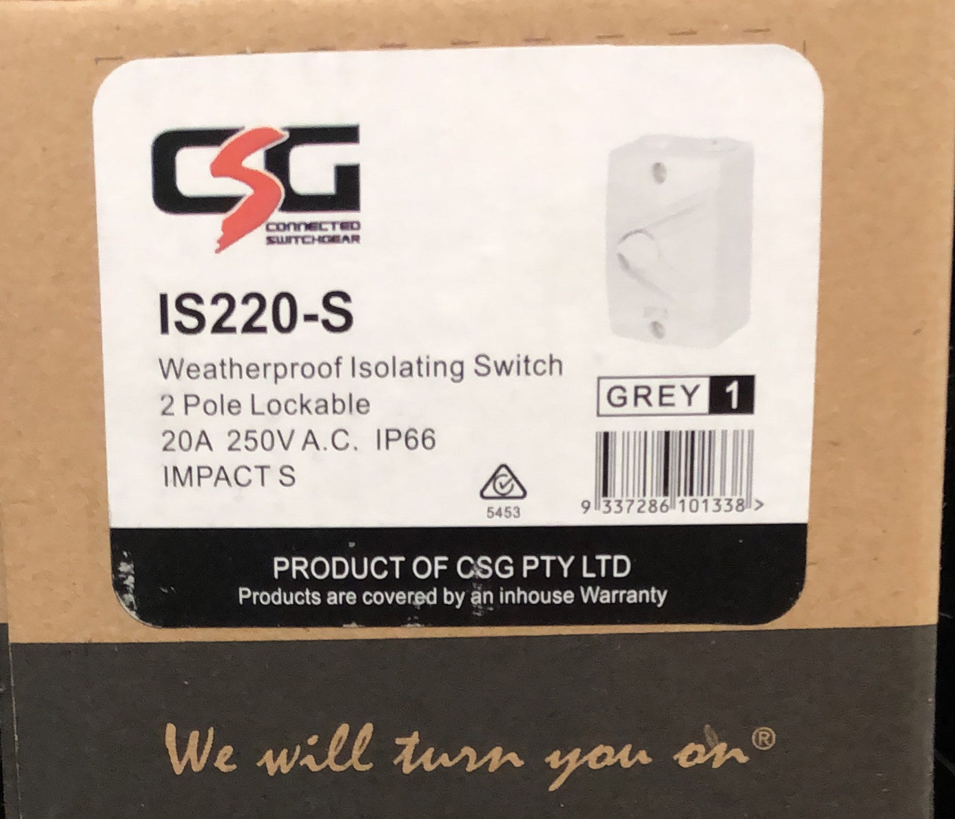 20 Amp Double Pole Isolator 250V AC IP66 Weatherproof - IS220-S - ARCK Electrical Wholesale Supplies