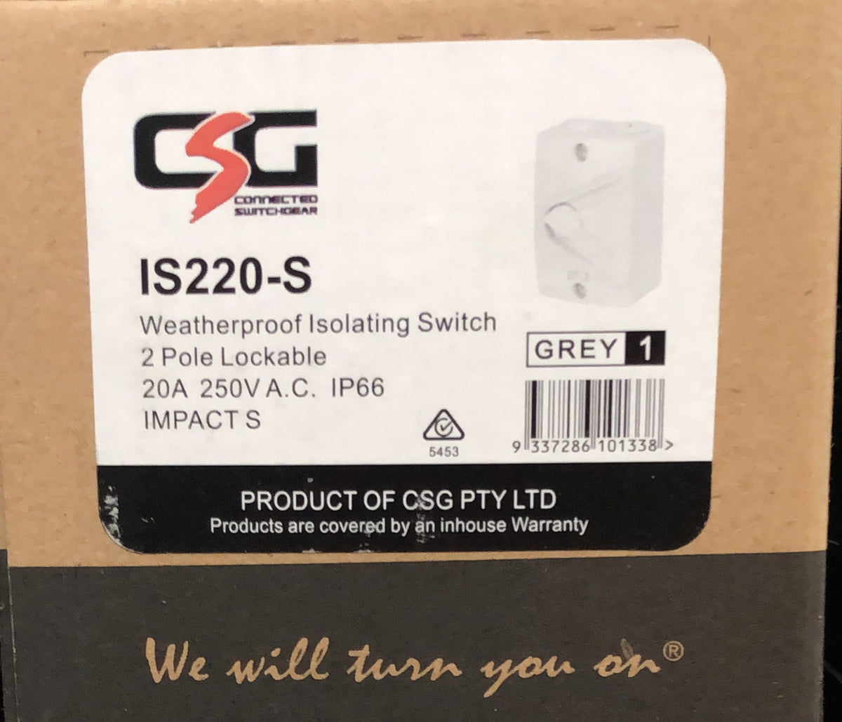 20 Amp Double Pole Isolator 250V AC IP66 Weatherproof - IS220-S - ARCK Electrical Wholesale Supplies