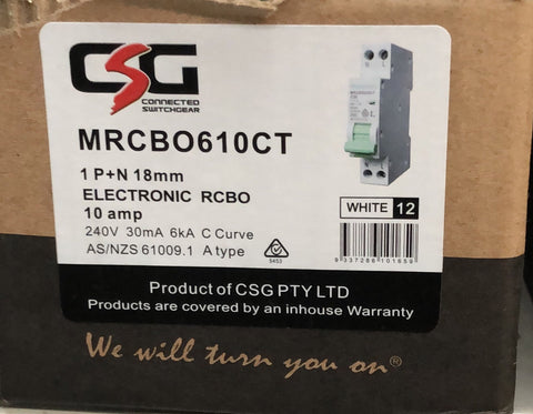 RCBO 1 Pole Combo 6kA 250V AC - MRCBO610CT - ARCK Electrical Wholesale Supplies