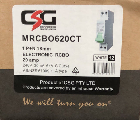 RCBO 1 Pole Combo 6kA 250V AC - MRCBO620CT - ARCK Electrical Wholesale Supplies