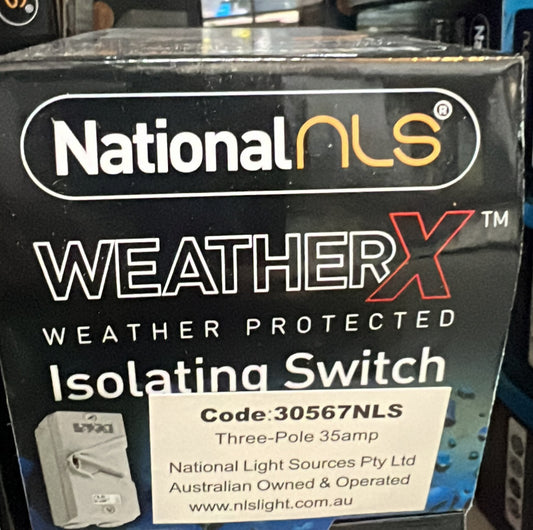 Isolator Switch 3 Pole 35amp - 30567NLS - ARCK Electrical Wholesale Supplies