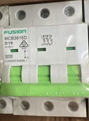 Circuit Breaker 3 Pole 6kA 16A - MCB3616D - ARCK Electrical Wholesale Supplies