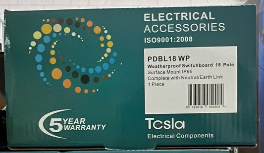 Tesla 18 Pole IP65 Weatherproof - TESPDBL18WP - ARCK Electrical Wholesale Supplies