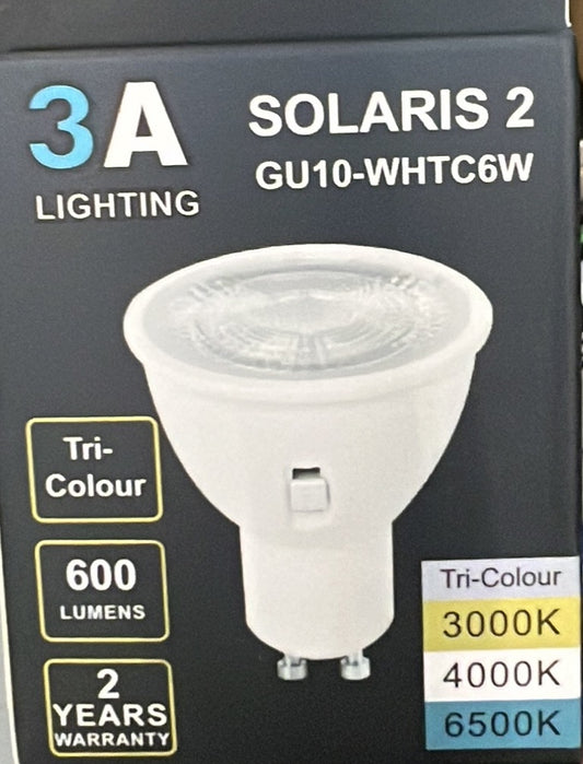 8W GU10 LED LAMP- Tricolor - GU10-WHTC8W - ARCK Electrical Wholesale Supplies