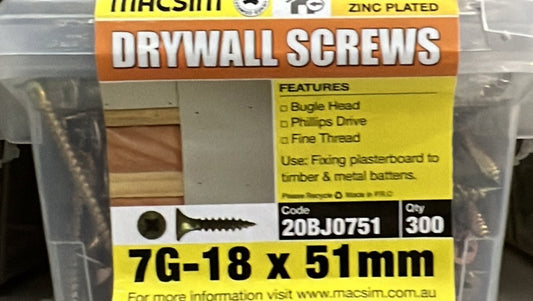 7g x 51 Drywall Screw 300 Pack - 20BJ0751 - ARCK Electrical Wholesale Supplies