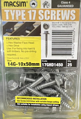 Macsim 14Gx50mm HWF T17 C4 B/P - 17GHD1450 - ARCK Electrical Wholesale Supplies