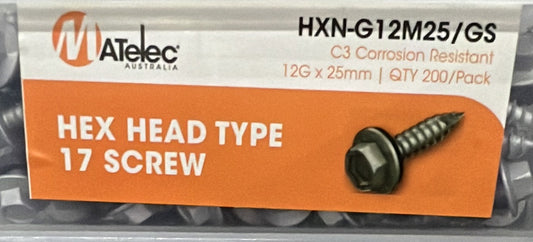 12G x 25mm Hex Head Type 17 Ro - HXN-G12M25/GS - ARCK Electrical Wholesale Supplies