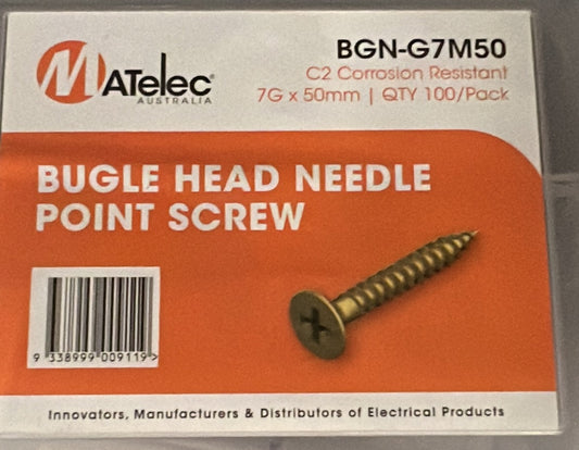 Bugle Head Needle Point Screw - BGN-G7M50 - ARCK Electrical Wholesale Supplies