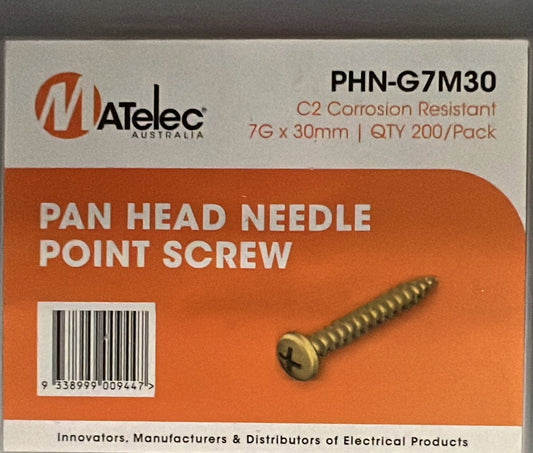 Pan Head Needle Point Screws 7 - PHN-G7M30