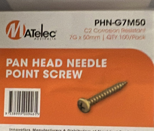 Pan Head Needle Point Screws 7 - PHN-G7M50