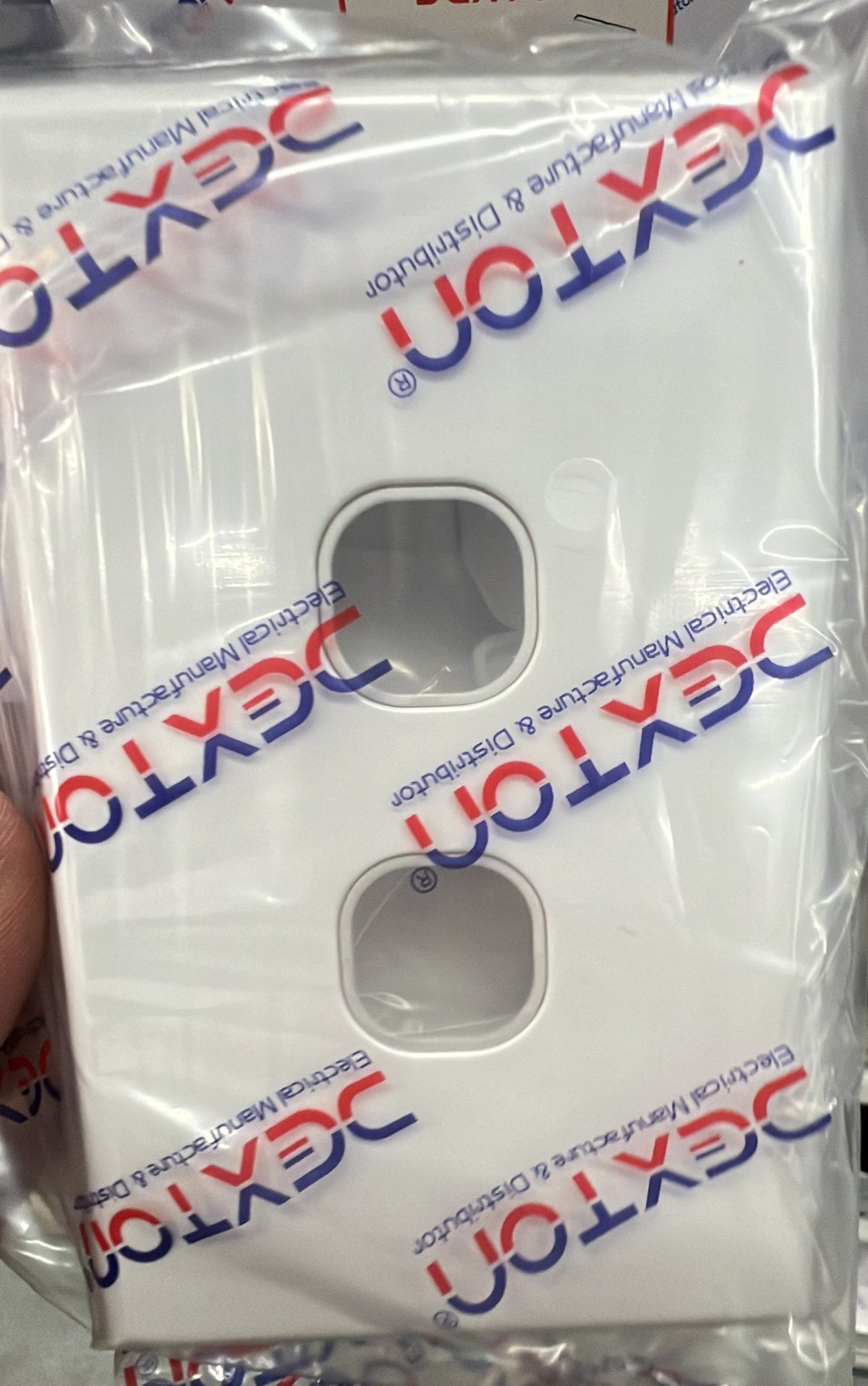 Dexton Standard 2 Gang Cover & - DXWS2/P - ARCK Electrical Wholesale Supplies