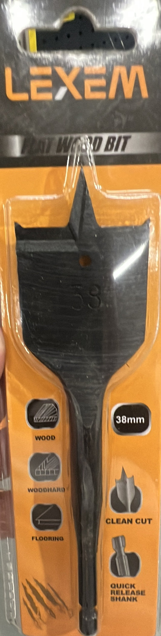 FLAT WOOD SPADE BIT 38MM - SDB38