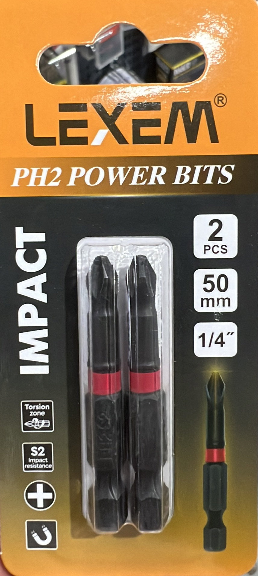 MPACT DRIVER BITS PH2 PACK/2PCS 50mm - IMPB50 - ARCK Electrical Wholesale Supplies