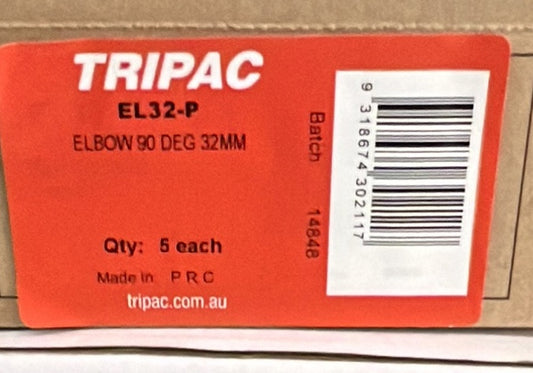 Elbow 32mm Right Angle - EL32-P - ARCK Electrical Wholesale Supplies