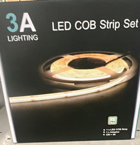 STRIP LIGHTS Kit 2800-3400K 5M Dotless with Driver - 3A-COB-24V-480D-WW-5M - ARCK Electrical Wholesale Supplies