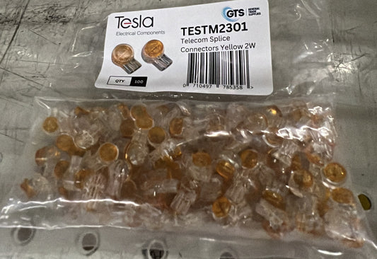 Tesla 2 Hole Gel Filled Wire Connector Yellow Pack of 100 - TM-2301 - ARCK Electrical Wholesale Supplies