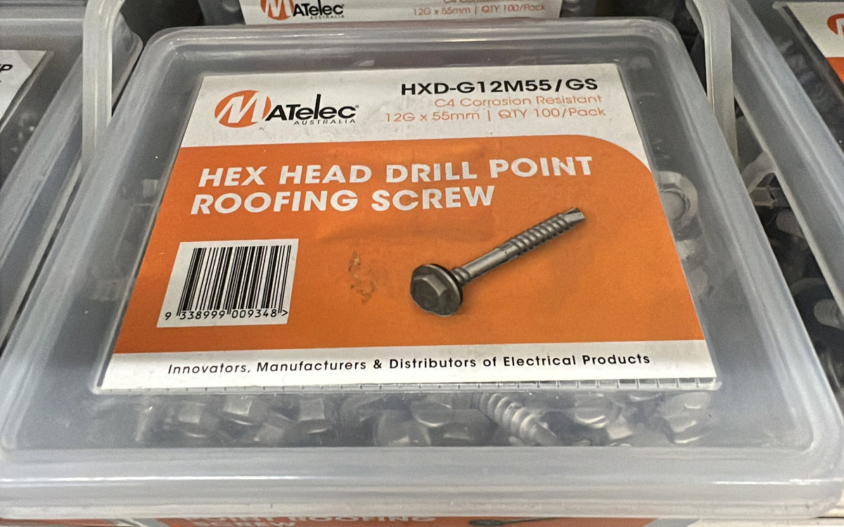 12G x 55mm Hex Head Drill Poin - HXD-G12M55/GS - ARCK Electrical Wholesale Supplies