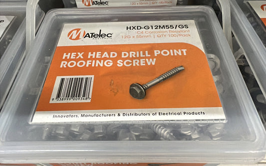 12G x 55mm Hex Head Drill Poin - HXD-G12M55/GS - ARCK Electrical Wholesale Supplies