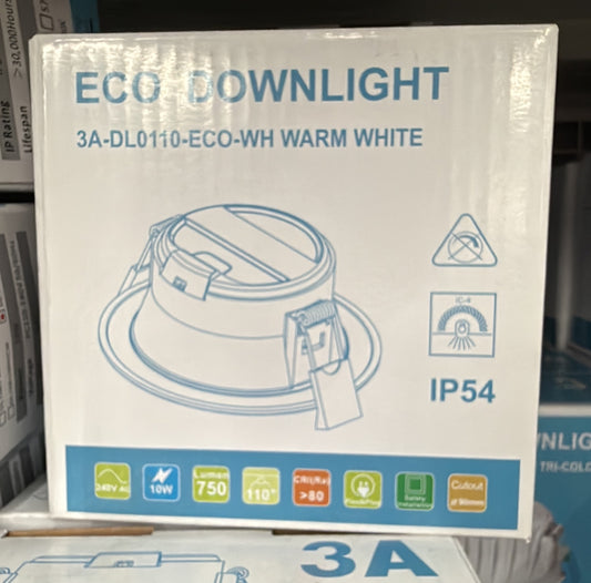 LED Downlight 10W 90mm Cutour - DL0110-CEO-WH-WW