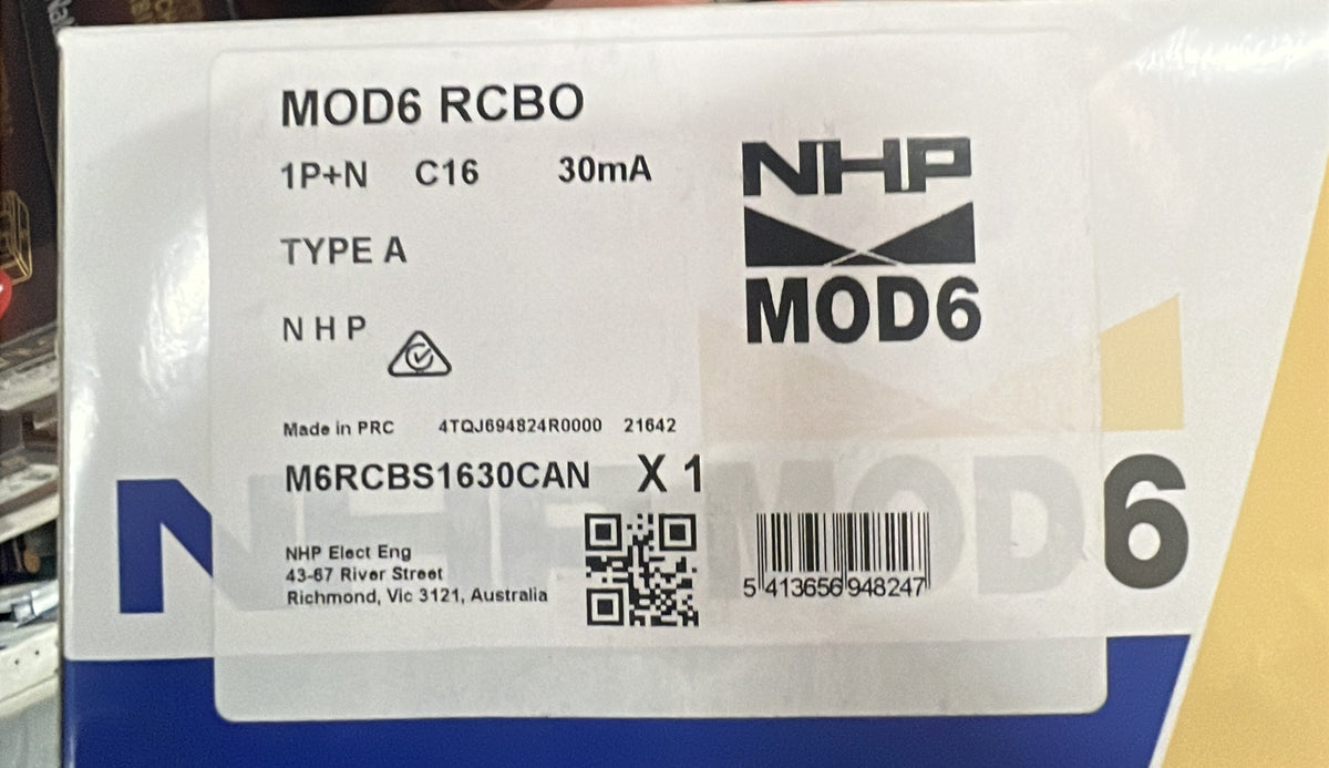 NHP MOD6 Residual Current Devi - M6RCBS1630CAN - ARCK Electrical Wholesale Supplies