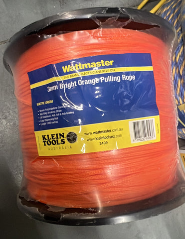 Pull Line Rope Orange 3mm x Le - WATPL1000M