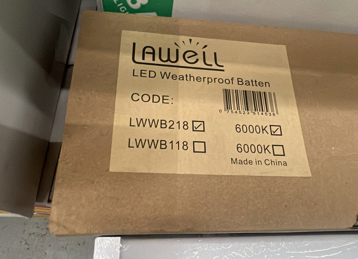 LED Batten WP 6000K 1.2m - LWWB218