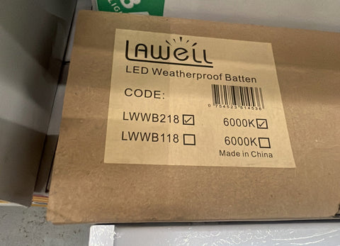 LED Batten WP 6000K 1.2m - LWWB218
