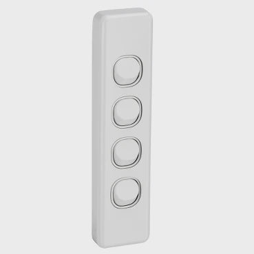 CLIPSAL CLASSIC 4 GANG ARCHITR - C2034AWE - ARCK Electrical Wholesale Supplies