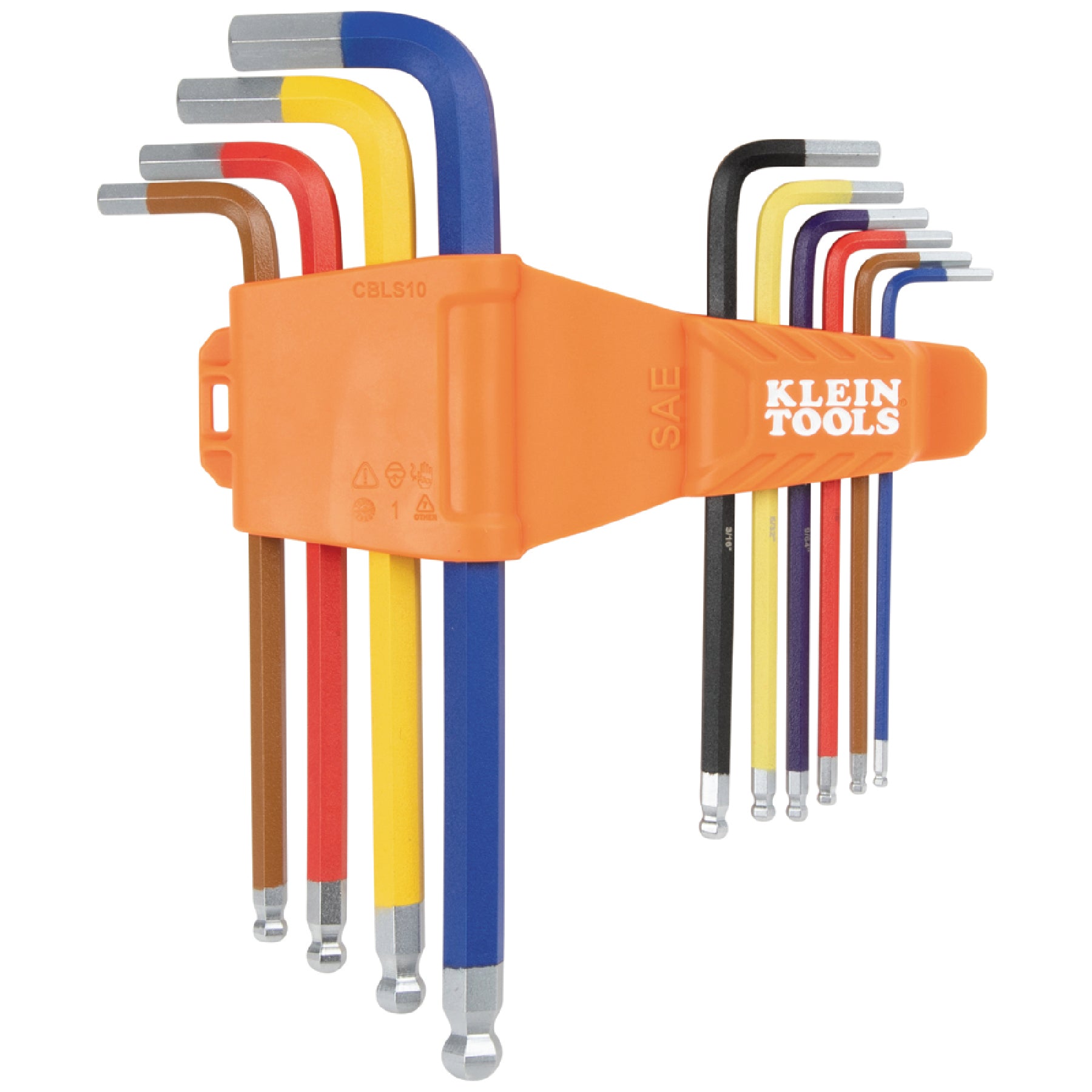 Klein Tools A-CBLS10 Color Coded Long Ball Hex Key Sae 10Pce - ARCK Electrical Wholesale Supplies