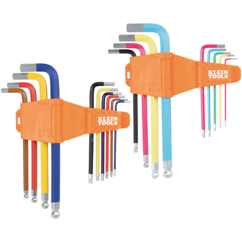 Klein Tools A-CBLS19 Powder Coated Hex Key Set Sae/Metric 19P - ARCK Electrical Wholesale Supplies