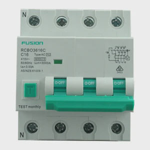 RCBO 3 Pole 500V ac. 16amp 30ma 6kA - RCBO3616C - ARCK Electrical Wholesale Supplies