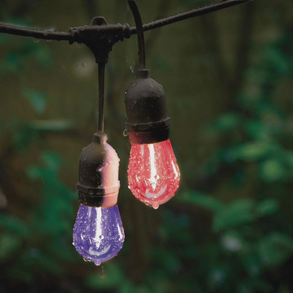 Outdoor Festoon 10 Light Kit Hanging Black 12V Multi Colour - 205399N - ARCK Electrical Wholesale Supplies