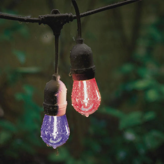 Outdoor Festoon 10 Light Kit Hanging Black 12V Multi Colour - 205399N - ARCK Electrical Wholesale Supplies