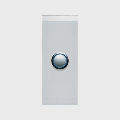 CLIPSAL SATURN 1 GANG PUSHBUTTON LED ARCHITRAVE SWITCH - PURE WHITE - 4061ALPW - ARCK Electrical Wholesale Supplies