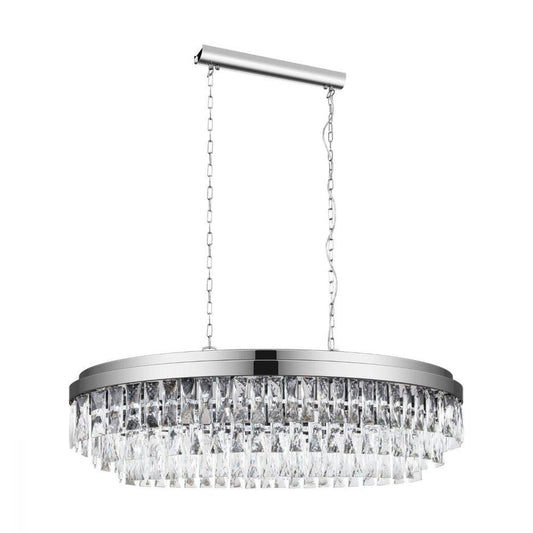 Valparaiso 10 Light Pendant Chrome & Crystal - 39494 - ARCK Electrical Wholesale Supplies