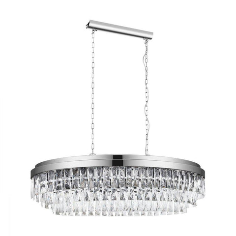 Valparaiso 10 Light Pendant Chrome & Crystal - 39494 - ARCK Electrical Wholesale Supplies