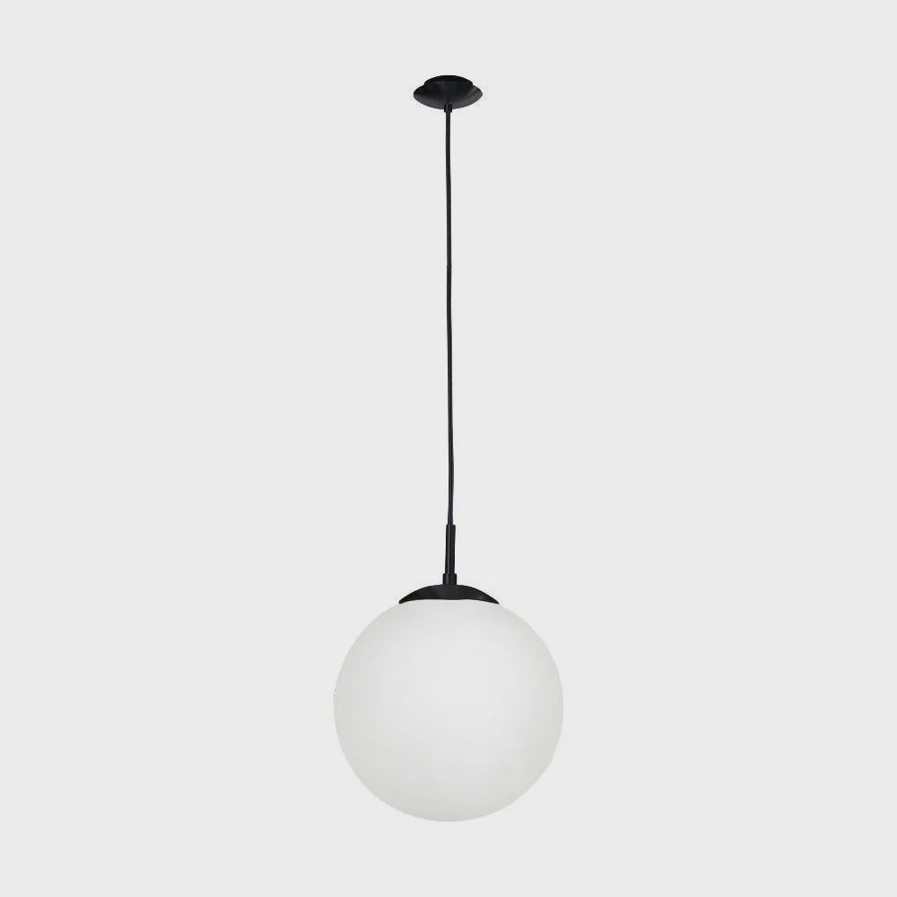 Rondo 1 Light Medium Pendant Black / Opal Matt - 205009 - ARCK Electrical Wholesale Supplies