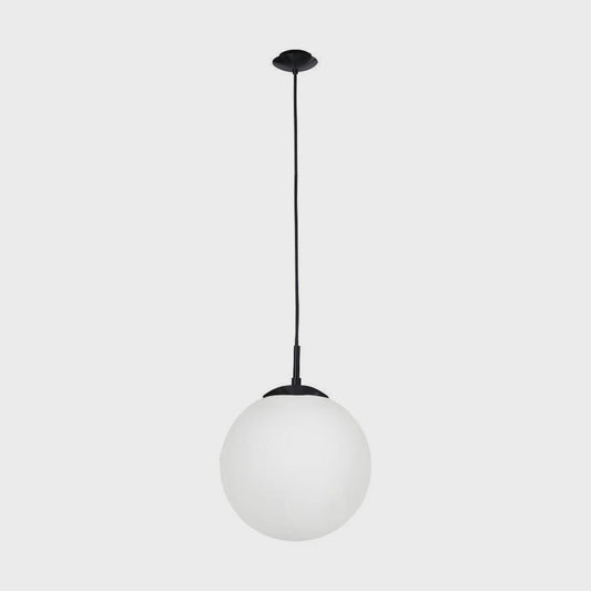 Rondo 1 Light Medium Pendant Black / Opal Matt - 205009 - ARCK Electrical Wholesale Supplies