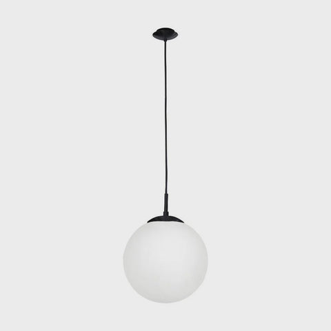 Rondo 1 Light Medium Pendant Black / Opal Matt - 205009 - ARCK Electrical Wholesale Supplies