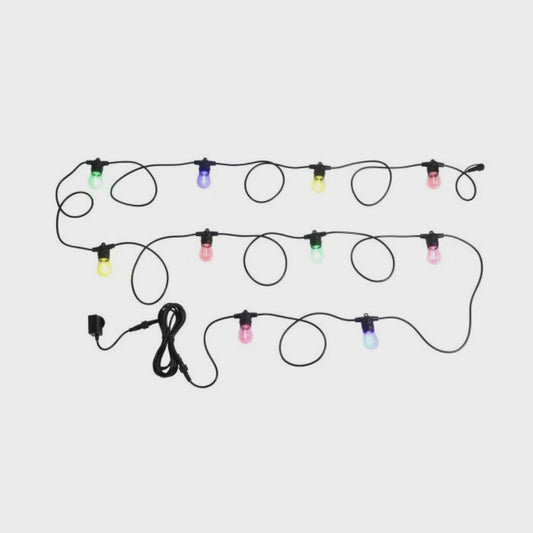 Festoon Solar 10 Lights 12V L13000mm Black Plastic RGB - 205898N - ARCK Electrical Wholesale Supplies