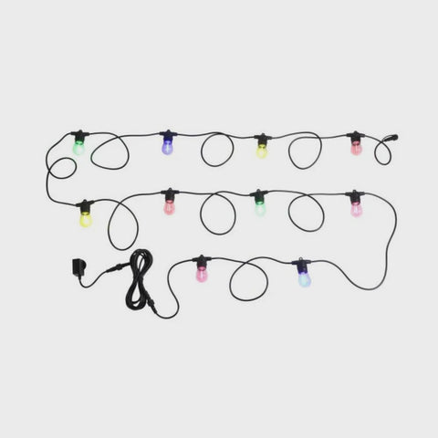Festoon Solar 10 Lights 12V L13000mm Black Plastic RGB - 205898N - ARCK Electrical Wholesale Supplies