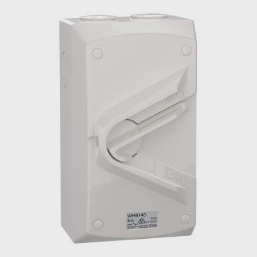 Clipsal 1P 40A Weatherproof Isolating Switch - WHB140-RG - ARCK Electrical Wholesale Supplies