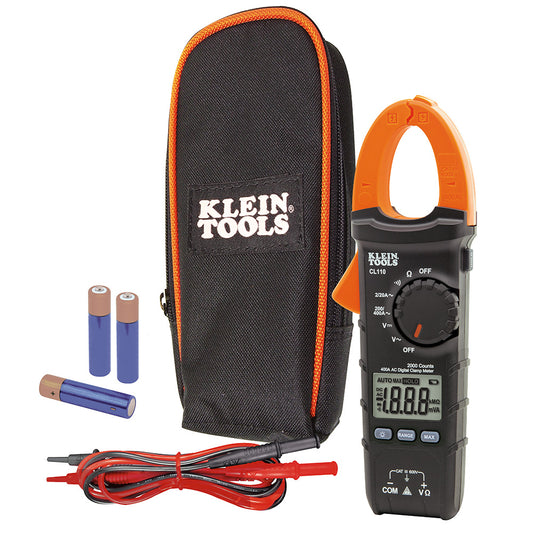 Clamp Meter, Digital AC Auto-Ranging Tester, 400 Amp - A-CL110