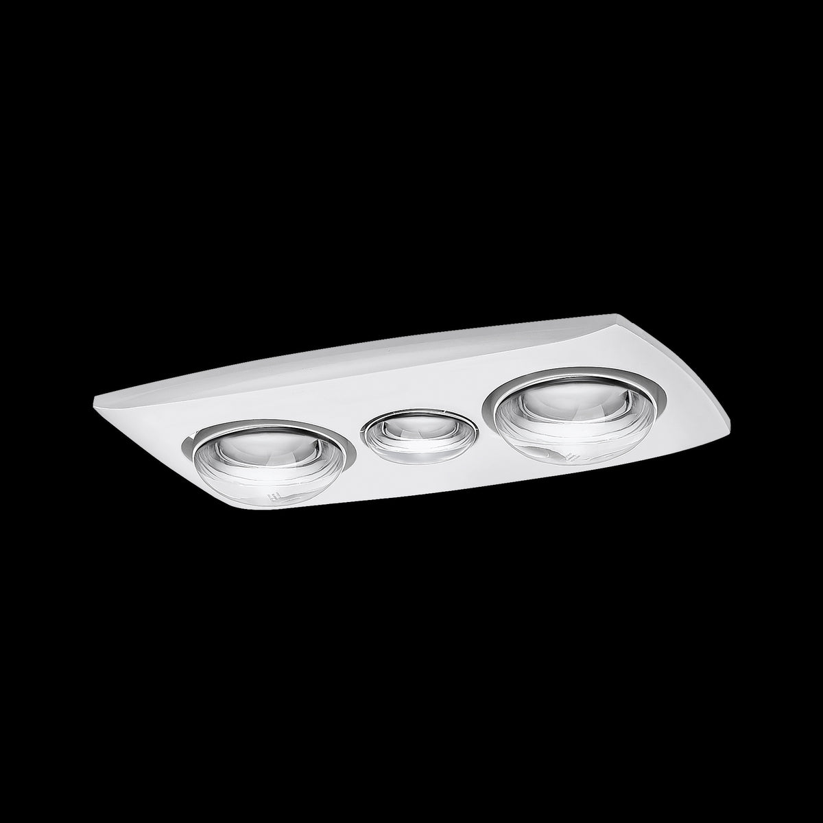 Contour 2 3-in-1 Bathroom Heater with 2 Heat Lamps, Exhaust Fan and LED Light - MBHC2LW