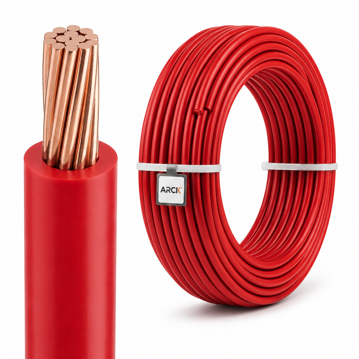 16mm Building Wire Single Core - Red - 50m Cut - SR1160-CUT-50RED