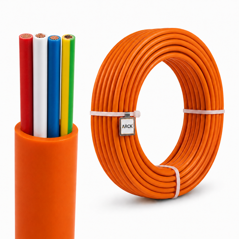 2.5mm Orange Circular 3 Core + Earth - 20m Cut - SRCV3025E-CUT-20