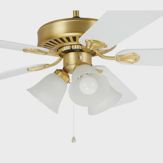 Waikiki Fan LT 3x40W BRS MATT/FR - 20518411 (LIGHT ONLY) - ARCK Electrical Wholesale Supplies
