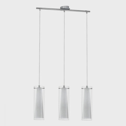 Pinto 3 Light Pendant Chrome & Clear White - 89833 - ARCK Electrical Wholesale Supplies