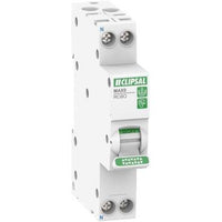 Clipsal MAX9Residual Current Breaker with Overcurrent Protection (RCBO) 1PN, 25A, 30mA, C Curve, 6000A, A Type, SLIM