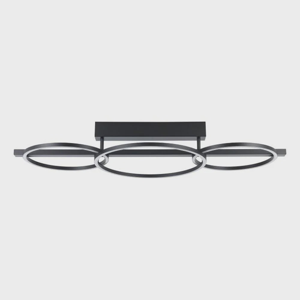 Lanacera Semi-Flush Mount Light Black Plastic 3000K - 390086N - ARCK Electrical Wholesale Supplies